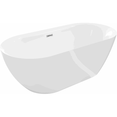Mexen Roxy freestanding bath 170 x 80 cm, white, chrome overflow - 51201708000-01