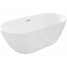 Mexen Roxy vrijstaande badkuip 170 x 80 cm, wit, overloop chroom - 51201708000-01