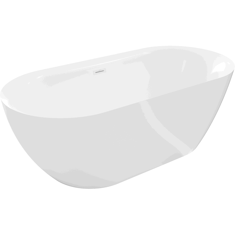 Mexen Roxy free-standing bathtub 170 x 80 cm, white, white overflow - 51201708000-20