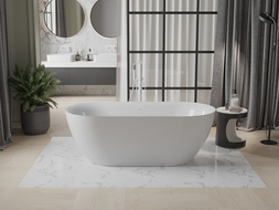 Mexen Roxy vasca da bagno indipendente 170 x 80 cm, bianca, troppopieno bianco - 51201708000-20