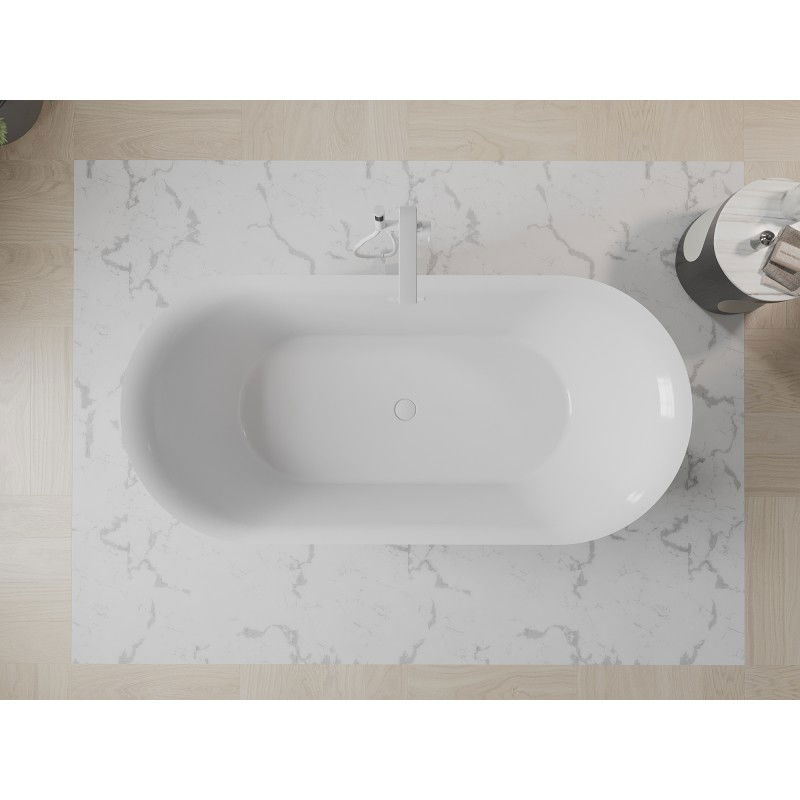 Mexen Roxy free-standing bathtub 170 x 80 cm, white, white overflow - 51201708000-20