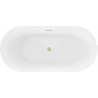 Mexen Roxy freistehende Badewanne 170 x 80 cm, weiß, Abfluss gebürstet - 51201708000-55