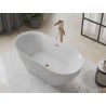 Mexen Roxy freistehende Badewanne 170 x 80 cm, weiß, Roségold Überlauf - 51201708000-60