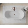 Mexen Roxy freistehende Badewanne 170 x 80 cm, weiß, Roségold Überlauf - 51201708000-60