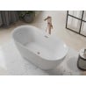 Mexen Roxy freestanding bath 170 x 80 cm, white, brushed copper overflow - 51201708000-65