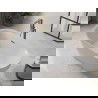 Mexen Roxy vrijstaande badkuip 170 x 80 cm, wit, overloop gun gray geborsteld - 51201708000-66