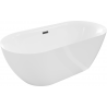 Mexen Roxy vrijstaande badkuip 170 x 80 cm, wit, zwarte overloop - 51201708000-70