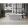 Mexen Roxy freistehende Badewanne 170 x 80 cm, weiß, Überlauf gun metal - 51201708000-95