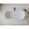 Mexen Roxy freistehende Badewanne 170 x 80 cm, weiß, Überlauf gun metal - 51201708000-95