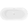 Mexen Roxy freistehende Badewanne 170 x 80 cm, weiß, Abfluss aus gebürstetem Nickel - 51201708000-97