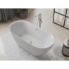 Mexen Roxy freistehende Badewanne 170 x 80 cm, weiß, Abfluss aus gebürstetem Nickel - 51201708000-97
