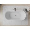 Mexen Roxy freistehende Badewanne 170 x 80 cm, weiß, Abfluss aus gebürstetem Nickel - 51201708000-97