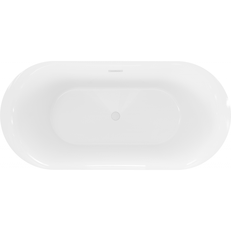 Mexen Roxy μπανιέρα ελεύθερης τοποθέτησης 170 x 80 cm, λευκή/μαύρη, λευκή