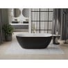 Mexen Roxy Badewanne freistehend 170 x 80 cm, weiß/schwarz, Überlauf gold - 51201708075-50