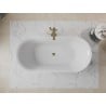 Mexen Roxy Badewanne freistehend 170 x 80 cm, weiß/schwarz, Überlauf gold - 51201708075-50