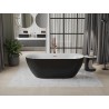 Mexen Roxy vabadalt seisev vann 170 x 80 cm, valge/must, ülevool roosa kuld - 51201708075-60