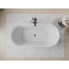 Mexen Roxy vaba seisev vann 170 x 80 cm, valge/must, ülevooluava gun gray harjatud - 51201708075-66