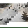Mexen Roxy vrijstaande badkuip 170 x 80 cm, wit/zwart, zwarte overloop - 51201708075-70
