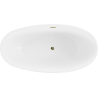 Mexen Bilbao baignoire autoportante 180 x 90 cm, blanche, trop-plein doré - 51311809000-50
