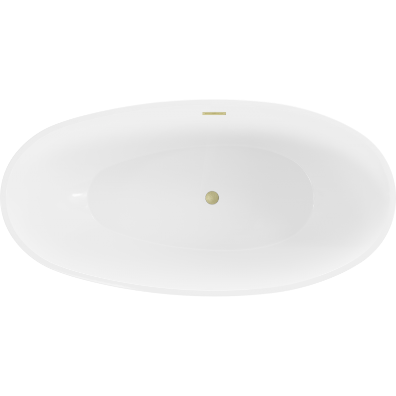 Mexen Bilbao μπανιέρα ελεύθερης τοποθέτησης 180 x 90 cm, λευκή, με χρυσή