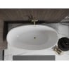 Mexen Bilbao baignoire autoportante 180 x 90 cm, blanche, trop-plein doré - 51311809000-50