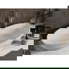 Mexen Bilbao vrijstaande badkuip 180 x 90 cm, wit, goud geborstelde overloop - 51311809000-55