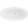 Mexen Bilbao freestanding bathtub 180 x 90 cm, white, brushed copper overflow - 51311809000-65