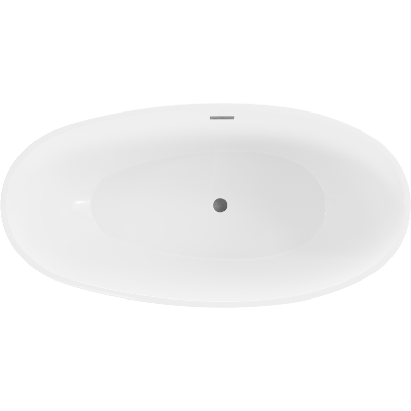 Mexen Bilbao μπανιέρα ελεύθερης τοποθέτησης 180 x 90 cm, λευκή, υπερχείλιση gun gray