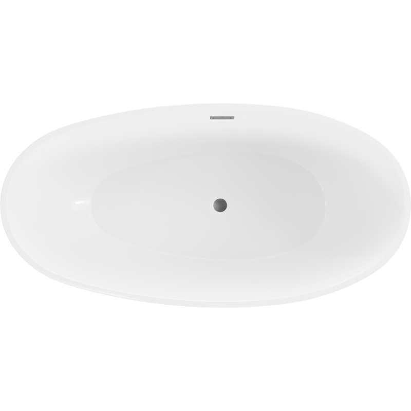 Mexen Bilbao vasca da bagno autoportante 180 x 90 cm, bianca, troppopieno gun metal - 51311809000-95