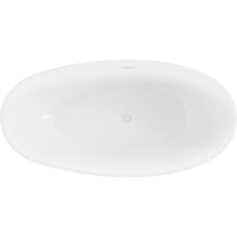 Mexen Bilbao ελεύθερη μπανιέρα 180 x 90 cm, λευκή/μαύρη, λευκή υπερχείλιση