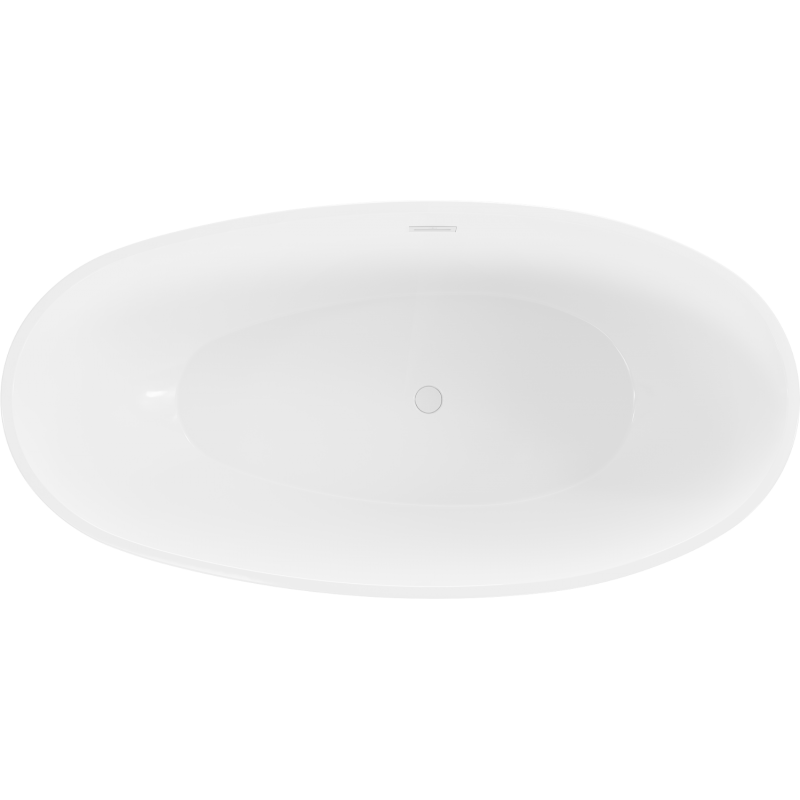 Mexen Bilbao freestanding bath 180 x 90 cm, white/black, white overflow - 51311809075-20