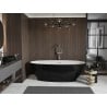 Baignoire Mexen Bilbao autoportante 180 x 90 cm, blanche/noire, bonde chromée - 51311809075-01