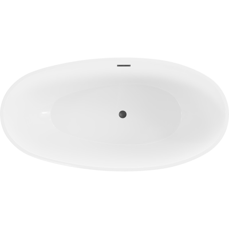 Mexen Bilbao samostojeća kada 180 x 90 cm, bijela/crna, crni preljev - 51311809075-70
