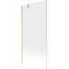 Mexen Next Badewannen-Faltwand 1-teilig 90 x 150 cm, transparent, gebürstetes Gold - 895-090-000-00-00-55