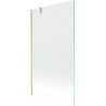 Mexen Next Duschabtrennung 1-flügelig 100 x 150 cm, transparent, gebürstetes Gold - 895-100-000-00-00-55