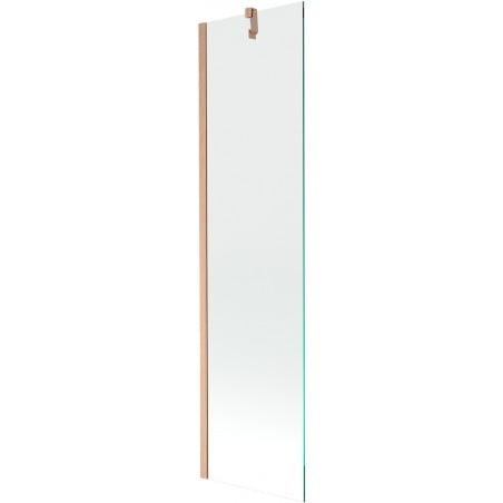 Mexen Next Badewannenwand 1-flügelig 50 x 150 cm, transparent, gebürstetes Kupfer - 895-050-000-00-00-65