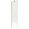 Mexen Next Badewannenwand 1-flügelig 50 x 150 cm, transparent, gebürstetes Kupfer - 895-050-000-00-00-65