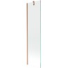 Mexen Next badwand 1-delig 50 x 150 cm, transparant, geborsteld koper - 895-050-000-00-00-65