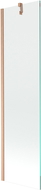 Mexen Next parede de banho com 1 painel 50 x 150 cm, transparente, cobre escovado - 895-050-000-00-00-65