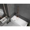 Mexen Next jednokrilni paravan za kadu 60 x 150 cm, proziran, brušena bakar - 895-060-000-00-00-65