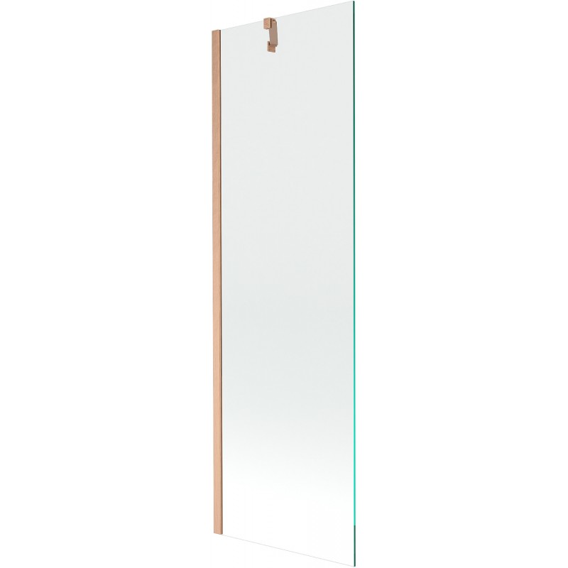 Mexen Next Badewannenwand 1-flügelig 60 x 150 cm, transparent, gebürstetes Kupfer - 895-060-000-00-00-65