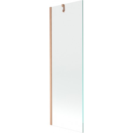 Mexen Next Badewannenwand 1-flügelig 60 x 150 cm, transparent, gebürstetes Kupfer - 895-060-000-00-00-65
