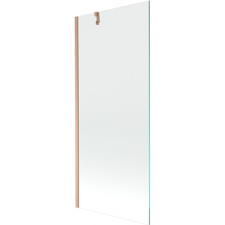 Mexen Next Badewannenfaltwand 1-flügelig 80 x 150 cm, transparent, gebürstetes Kupfer - 895-080-000-00-00-65