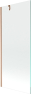 Mexen Next One-Wing Bath Screen 80 x 150 cm, Transparent, Brushed Copper - 895-080-000-00-00-65