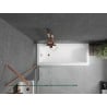 Mexen Next paroi de baignoire 1 volet 80 x 150 cm, transparent, cuivre brossé - 895-080-000-00-00-65