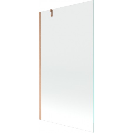 Mexen Next badwand 1-vleugelig 100 x 150 cm, transparant, geborsteld koper - 895-100-000-00-00-65