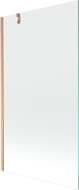 Mexen Next single-fold bath screen 100 x 150 cm, transparent, brushed copper - 895-100-000-00-00-65