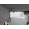 Mexen Next bathtub screen 1-wing 100 x 150 cm, transparent, brushed copper - 895-100-000-00-00-65