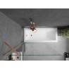 Mexen Next jednokrilni tuš paravan 100 x 150 cm, proziran, brušeni bakar - 895-100-000-00-00-65