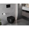 Mexen Egg WC školjka Rimless s tankim sjedalom na sporo spuštanje, duroplast, crna mat - 30245070